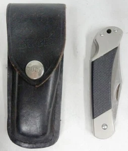 Vintage Discontinued Kershaw Black Gulch 3120 Folding Pocket Knife & Buck Sheath - Picture 1 of 16