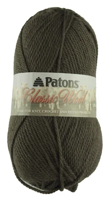 Patons Classic Pure New Wool Yarn Taupe 00227 100g 3.5 Oz 223 yds FREE SHIP - Image 1 of 4