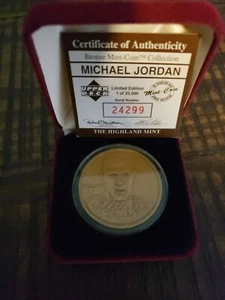 The Highland Mint MICHAEL (LUFT) JORDAN Bronzemünze Medaillon #/25000 HOF - Bild 1 von 1