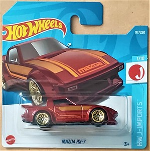 2022 HOT WHEELS J-IMPORTS 1/10  #97 -  MAZDA RX-7 - SHORT CARD