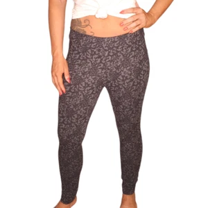 Pantaloni mercato neri Casa Bianca piccoli 29 neri motivo grigio leggings elasticizzati - Foto 1 di 11