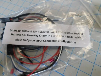 Arnés de cableado de radio International Harvester Scout II 80 800 más cable de altavoz Foto 1 de 4