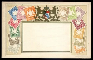 DEUTSCHLAND Bayern Postkarte 1910 Briefmarken Wappen von Zieher - Bild 1 von 2