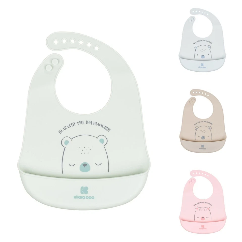 Kikkaboo Babylatz Bear with me Silikon, integrierter Krümelschutz, wasserdicht - Image 1 of 1