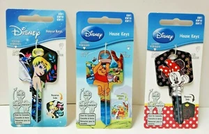 Disney House Keys Blank - Minnie Mouse / Winnie the Pooh / Tinker Bell KW1 KW10 - Picture 1 of 14