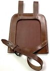 Wwii German M31 Flat Shovel Closed Cover Brown Leather