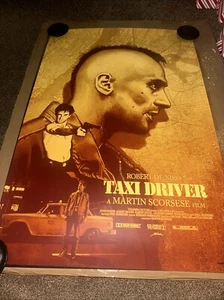Taxi Driver French Pure White Signed screen print Yvan Quinet Mondo 24x36 14/25 - Picture 1 of 2