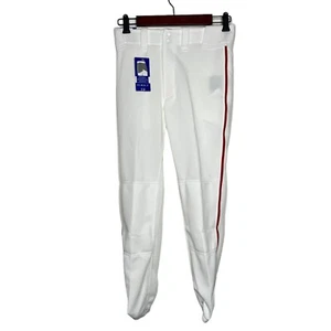 Mizuno Baseball White Poly Elastic Bottom Full Length Youth XL YL 28 -30 - Picture 1 of 7