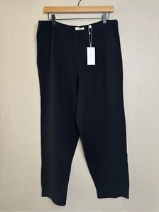 Joggers Vince slim fit lana cashmere donna XL nero nuovo con etichette pull on lounge viaggio - Foto 1 di 15