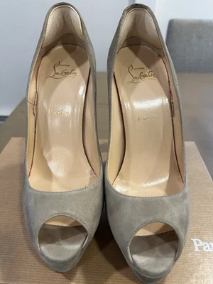 Christian Louboutin Altanana 140 замшевый заглянуть носок платформе размер 38 - Изображение 1 из 4