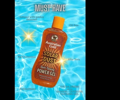 Australian Gold Solar Dust **SHIMMER** Tanning Gel 8 oz ☆Viral - TikTok☆ - Image 1 of 4