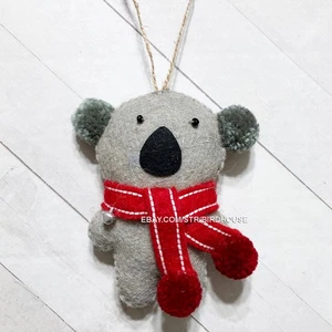 Koala Weihnachtsschmuck 4,75 Zoll gefilzte Wolle Plüsch - Bild 1 von 7