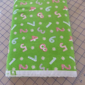 Yard, Numbers & Flowers Cotton FLANNEL,  $3.99 Ships ANY Amount Of Fabric! - Picture 1 of 3