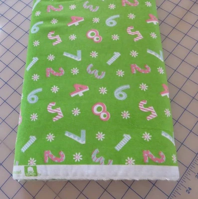 Yard, Numbers & Flowers Cotton FLANNEL,  $3.99 Ships ANY Amount Of Fabric! - Image 1 of 3