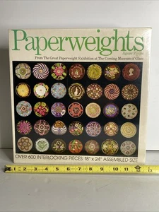 Vintage Nordevco Puzzle 600+ Pieces Paperweights 1980 Corning Sealed New Shrink - Picture 1 of 5