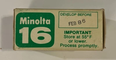 Película vintage Minolta 16 ASA 100 caducada 1986 + cámara Minolta-16 modelo P Foto 1 de 4