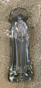 COPAVIC RL Guatemala Blown Glass Christian Catholic Saint Mother Mary Aqua Blue - Picture 1 of 7