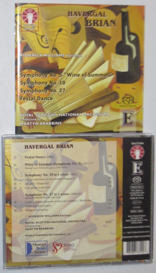 Havergal BRIAN on SACD: Symphonies #5 ("Wine of Summer"), 19, & 27, Festal Dance - image 1 of 1
