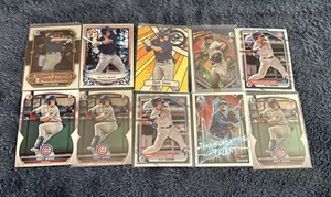 Lot 10 Matt Shaw Baseball Card Lot Topps Bowman Cubs MLB RC Stained Glass - Bild 1 von 9