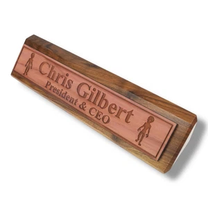 Desk Wedge Name Plate - PERSONALIZED - Alien - 11 Inches - Picture 1 of 13