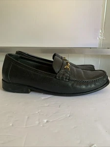 FLORSHEIM Comfortech Herren Schwarz Slipper Schuhe Größe 8 D Leder Obermaterial - Bild 1 von 8