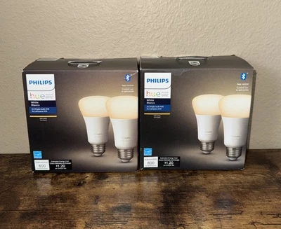 2 - 2x Philips Hue White A19 Smart LED Bulb - 476951 - 4 TOTAL - Image 1 of 2