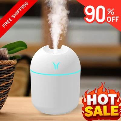 250ML USB Mini Humidifier Aroma Diffuser LED Mist Maker for Home Car Office - Image 1 of 4