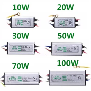 LED Driver Power Supply Transformer Waterproof 10/20W/30/50W/70/100W 12V-24V-38V - Picture 1 of 22