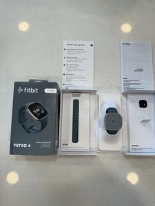 Fitbit Versa 4 Fitness Smartwatch - Graphite And Blue Infinity Band Open box - Picture 1 of 7