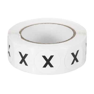 500 Pcs 0.75 Inch Letter X Inventory Labels Round Circle Dots Letter Stickers - Bild 1 von 4