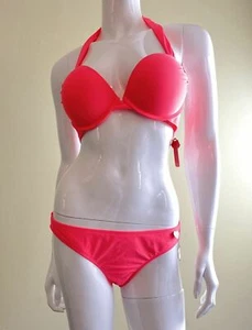 NWT Apollo Women Coral Red Pull Up Bikini Set, Size XL - Picture 1 of 8