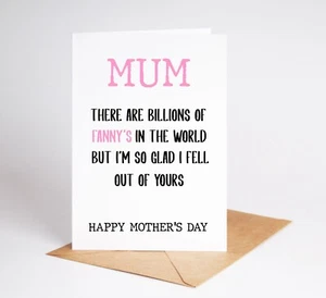 Funny Mother's Day Birthday Card Rude Mum Step-Mum Parent Card BC272 - Picture 1 of 3