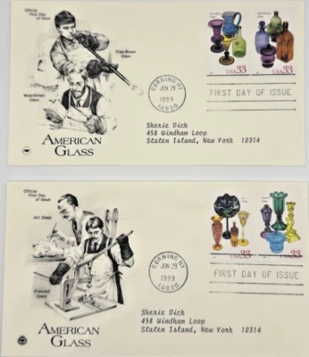 American Glass 1999 Stamp / First day Of Issue - Image 1 of 3