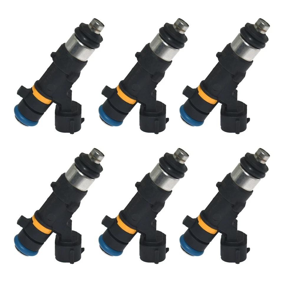 Inyector de combustible 6 piezas 0280158042 para Nissan Murano 350Z Infiniti G35 FX35 M35 3,5 L Foto 1 de 4