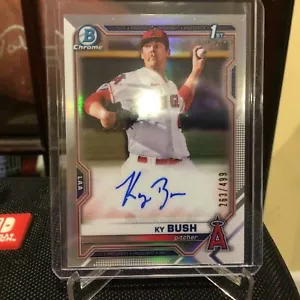 2021 Bowman Draft 1st Chrome Prospect Auto Angels Ky Bush #CDA-KB /499 made RC - Picture 1 of 2
