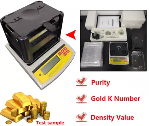 Electronic Gold Tester Machine Gold Density Meter Karat Silver Tester Densimeter - Picture 1 of 23