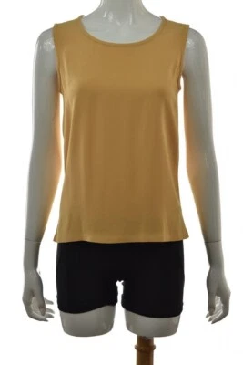Blusa para mujer Sonia Rykiel talla 40 naranja claro texturizada sin mangas Foto 1 de 4