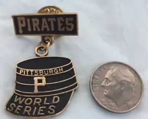 1983 PITTSBURGH PIRATES WORLD SERIES TIE TACK LAPEL HAT PIN RARE 24K GOLD PLATE - Picture 1 of 5