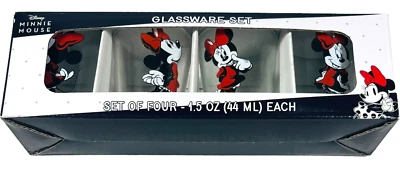 Disney Minnie Mouse выстрел стекла комплект - 4 выстрел очки - новый - Изображение 1 из 4