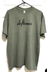 Nueva Camiseta Personalizada Plancha Sobre DEFTONES Logo Verde Jaspeado Talla Grande o elige la talla - Imagen 1 de 6