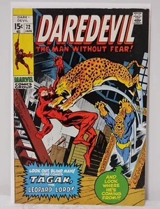 Daredevil #72 - 1st Appearance Of Tagak, Lord Of Leopards -Marvel Comics 1971 VG - Picture 1 of 6