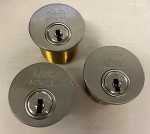 3 Lori KABA Gemini High Security Dimple Key Cylinders w/6 keys only 1" Mortise - Picture 1 of 4