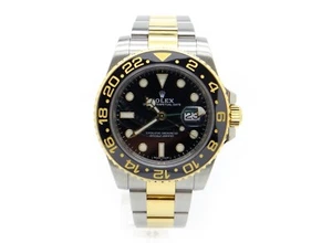Rolex GMT Master II 40mm Steel 18k Gold Automatic Watch 116713  - Picture 1 of 7