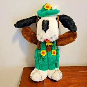 Perro de peluche vintage Superior Toy & Novelty Co en Lederhosen Corea T07 - Imagen 1 de 6