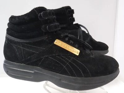 PFR VTG Women's REEBOK Freestyle Black Gold Limited High Top Sneakers Shoes 7.5 - Image 1 of 4