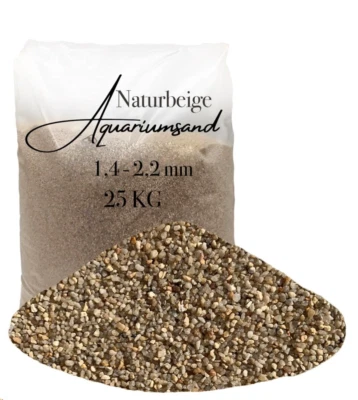 KRISTALLQUARZSAND Aquariumkies Aquariumsand Aquariensand Aquarienkies 25kg Bodengrund Natursand