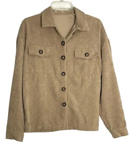 Shein corduroy tan women's Jacket Sz S (US 4) - Picture 1 of 5