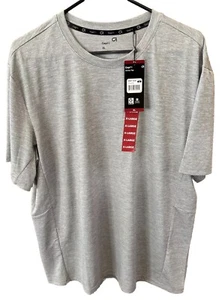 GAP Fit Men Moisture Wicking Active Tee Relaxed Reflective Logo XL NEW H Gray - Picture 1 of 7