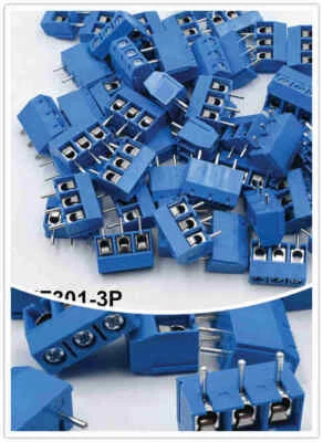 KF301-3P 3Pin Copper 5.08mm Pitch  Mount Screw Terminal Block Connectors - Image 1 of 4