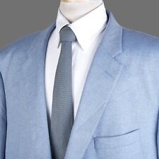 Samuelsohn Sport Coat Mens 52L Sky Blue Loro Piana 'Sunset' Silk-Cashmere Blazer